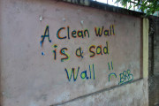 a clean wall is a sad wall