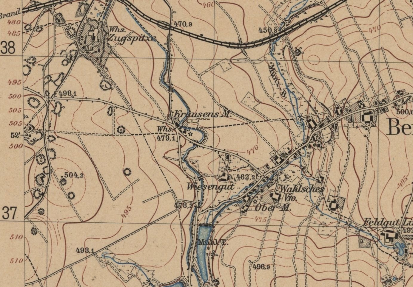 Ausschnitt einer Karte 1926