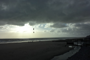 Bild: Strand Barmouth - Kitesurfing